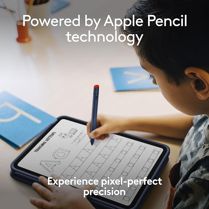 Logitech Crayon Digital Pencil for iPad (iPad Models with USB-C Ports) Featuring Apple Pencil Technology Anti-roll Design and Dynamic smart tip.