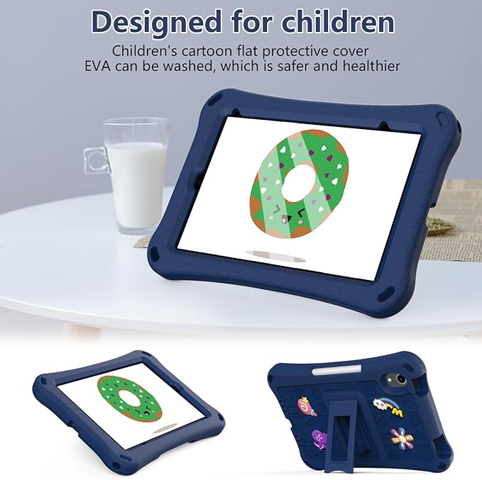 Case for iPad mini 7 (2024) / iPad mini 6 Case (2021) 8.3 inch for Kids Shoulder Strap Kickstand Children Friendly Anti-Scratch Shockproof Bumper Case for iPad mini 6th/7th Lightpurple