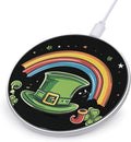 Irish Hat St Day Partick Rainbow Phone Charger Magnetic Charging Pad Anti-Slip with USB Cable