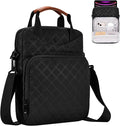 9-11 Inch Tablet Sleeve Bag Padded Carrying Travel Case for iPad Pro 11-in (M4) iPad 10.9 (10th Gen) iPad Air 11-in (M2) Galaxy Tab S9/S8 with Shoulder Strap (Classic Black)