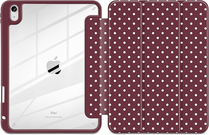 Burgundy white dot