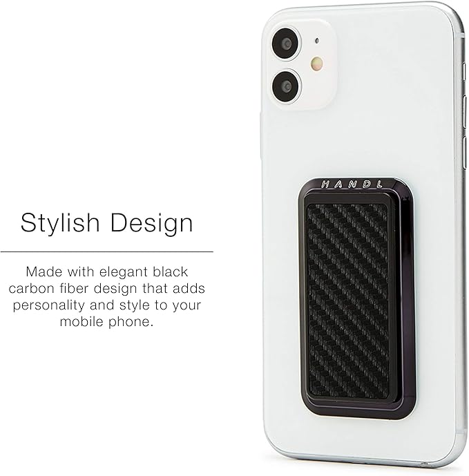HANDL New York Carbon Fiber HANDLstick Grip and Stand for Smartphones