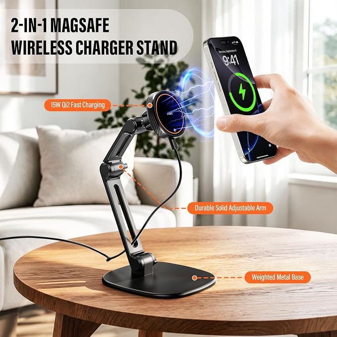 Black - Wireless Charging Stand