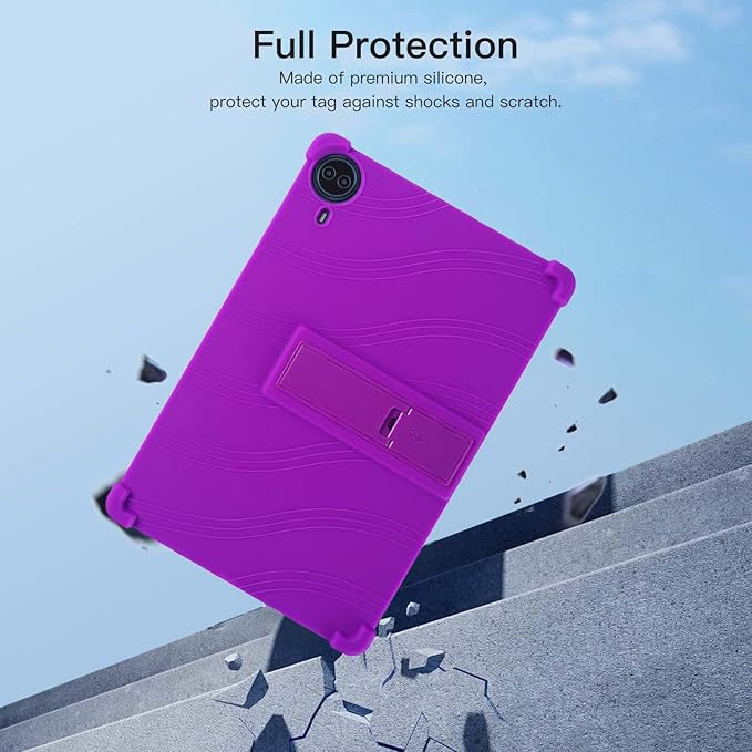 Case for Callsky-Tab Ctab 14 Tablet 14 inchSoft Silicone Protector CoverKids FriendlyAdjustable Stand Tablet Cover4 Corners Thicken ShockproofPurple