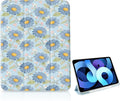 Cute Blue Daisy Clusters for iPad Air 5/Air 4 Case (10.9 Inch2022/2020) Air 5th/4th Gen[Pencil Holder+Auto Sleep/Wake]Slim Stand Soft Leather TPU Back Smart CoverBlue