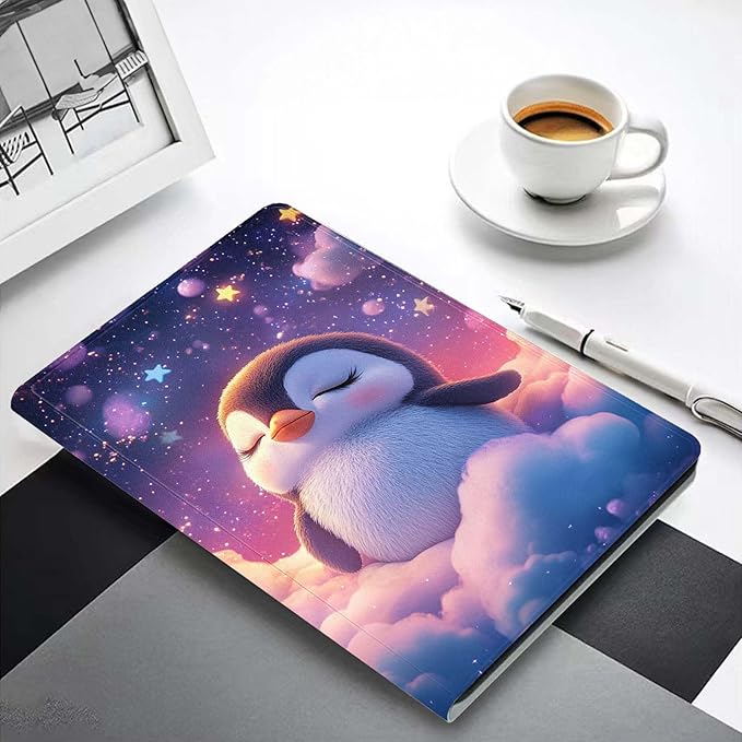 Case for Samsung Galaxy Tab A11 Plus/A9 Plus 11 Inch 2025/2023 CaseSlim Lightweight PU Leather Cover with Auto Wake/SleepAdjustable Viewing Angles.Cute Penguin