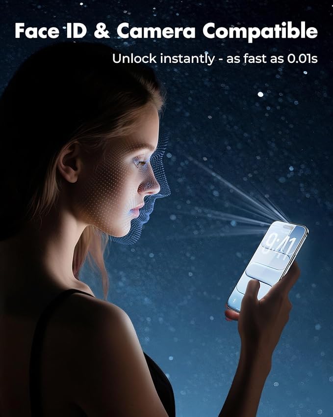 UNBREAKcable iPhone 17 Air Screen Protector 3-Pack with Camera Protection | 9H Hardness | HD Clarity | Anti-Fingerprint | Case Friendly | 6.5 Inch | 3 Tempered Glass + 3 Camera Lens Protectors
