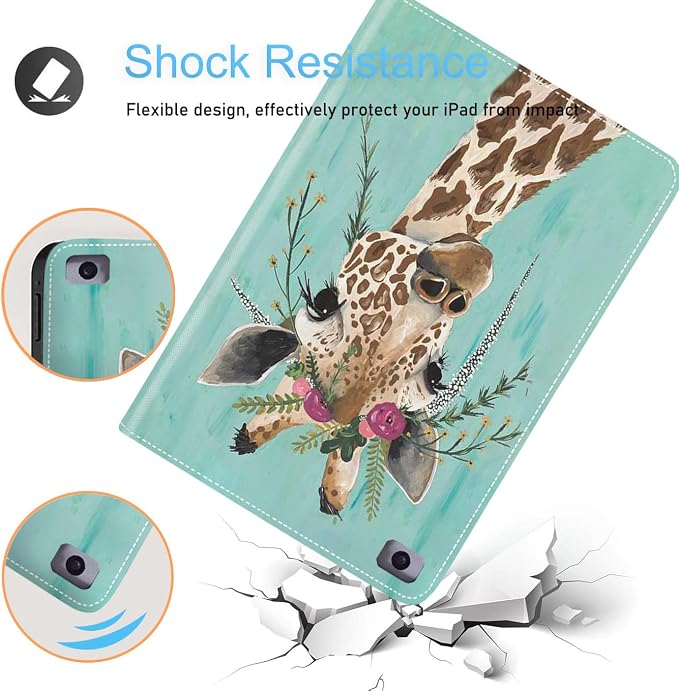 Giraffe With Floral Headgear