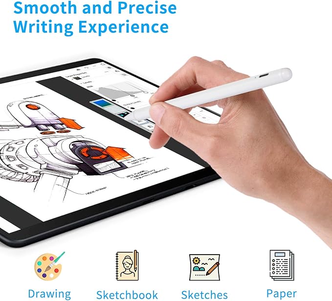 Chromebook Flip 2-in-1 Touchscreen Laptop Stylus Pen Active Pen Digital Capacitive Stylus for ASUS Chromebook Flip 2-in-1 Laptop Stylus with Ultra Fine TipTouch-Control and RechargeableWhite