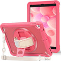 ProCase Rugged Case for iPad 9.7 Inch 5th 6th Gen/iPad Air 2 / iPad Pro 9.7 Case Heavy Duty Shockproof Rugged Cover with Hand Strap 360 Degree Rotatable Kickstand Protective for iPad 9.7 -Melonpink