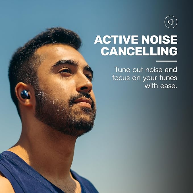 Raycon Fitness Bluetooth Wireless Earbuds + Microphone with Active Noise Canceling Sweat &amp Water-Resistant Earphones Running Headphones Ear Buds Wireless Bluetooth 56 Hours Playtime (Purple)