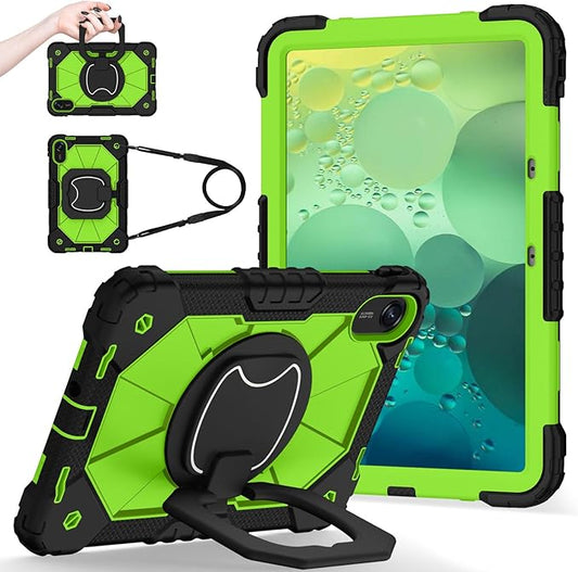 Shoulder Strap Tablet Case for Huawei MatePad 11.5 2024/2023Heavy Duty Shockproof Protective Cover with Kickstand Handle Shoulder Strap for Kids Women Man Black Yellow Green