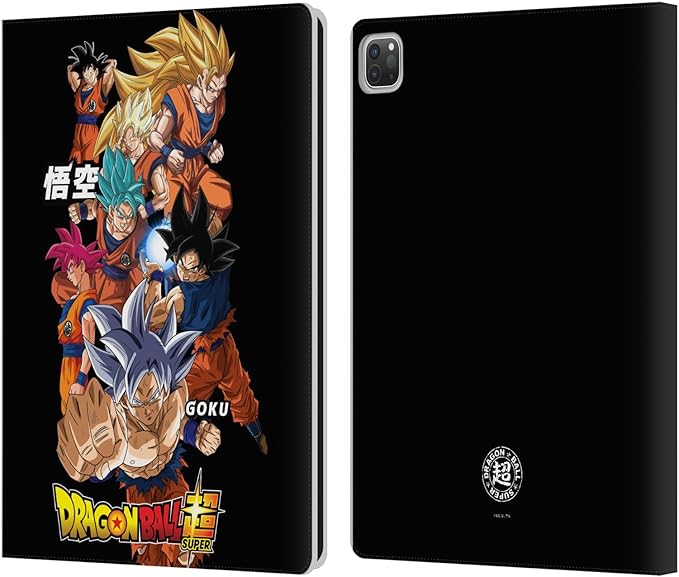Head Case Designs Officially Licensed Dragon Ball Super Goku Universe Survival Characters Leather Wallet Case Compatible with Apple iPad Pro 13 M4 2024