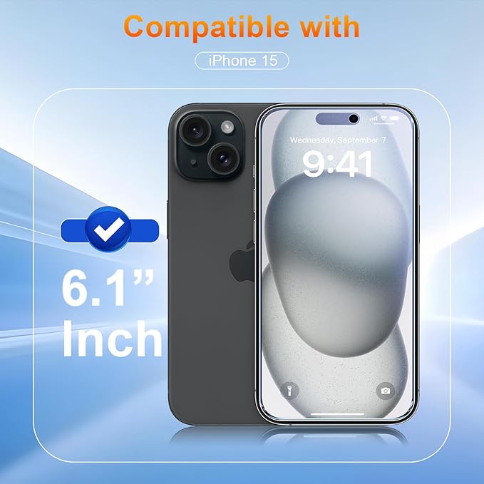 2 Pack matte privacy Screen Protector for iPhone 15