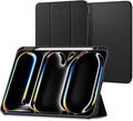 Spigen for iPad Pro 11 inch Case M5/M4 (2025-2024) Urban Fit Protective Premium Fabric Tri-Fold Kickstand Folio Cover with Pencil Holder Supports Auto Wake/Sleep Black