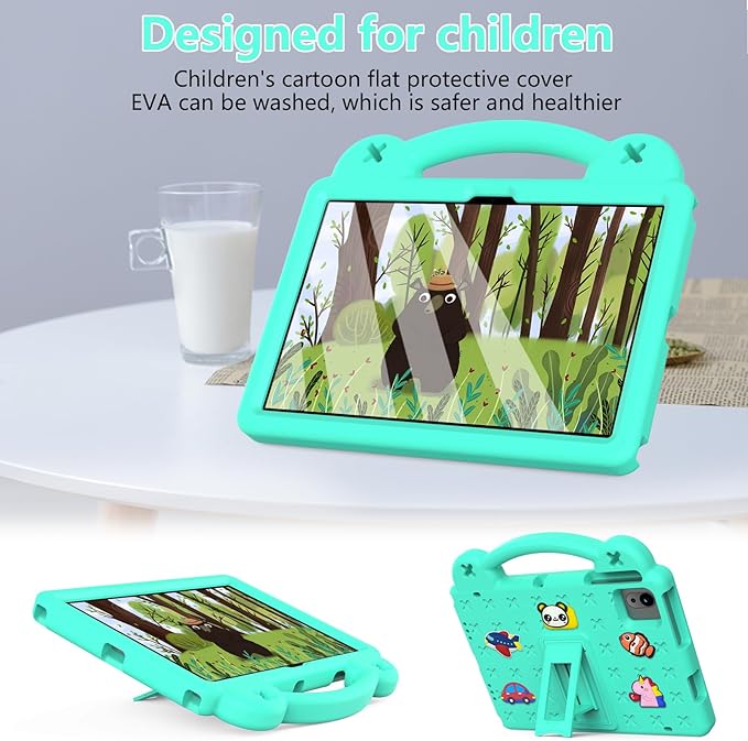 for Revvl Tab 2 Case 10.1 inch 2025 Kids EVA Tablet Cover with Strap Stand Handle for Tmobile Revvl Tab 2 5G Case Green