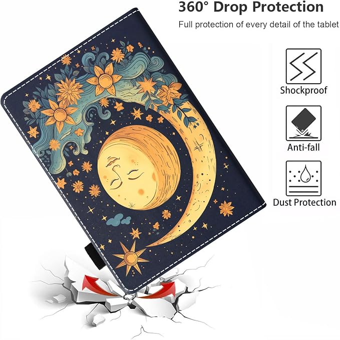 Magic Celestial Theme Sun with Crescent Moon