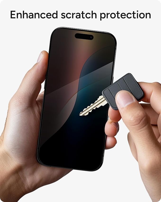 ZAGG Glass Elite Privacy 360 Screen Protector for iPhone 16 Pro – 4-Way Privacy Ultra-Strong Tempered Glass 5X Stronger Smudge-Resistant Easy Install Recycled Content