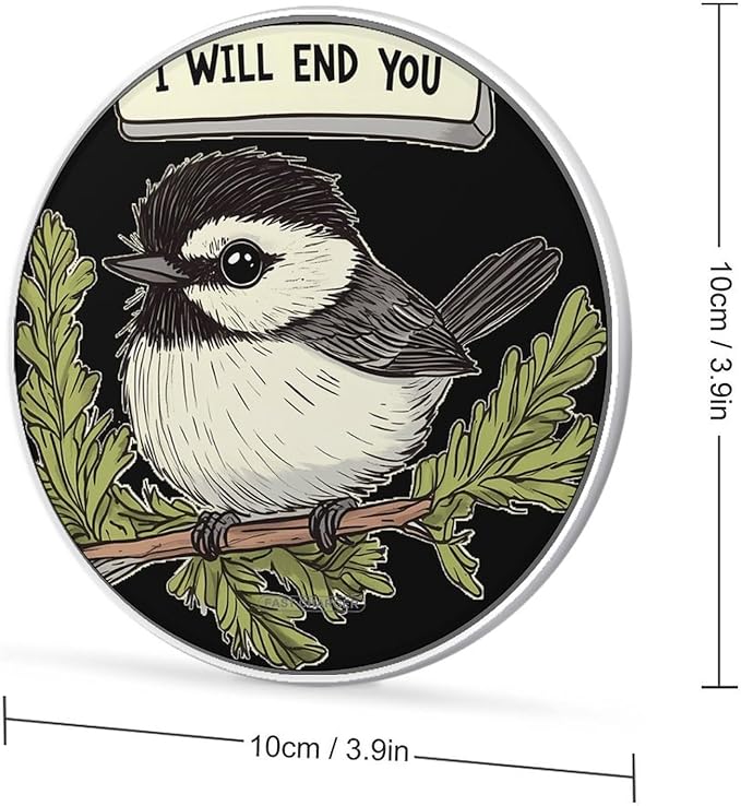 Chickadee Will End You Phone Charger Magnetic Charging Pad Anti-Slip with USB Cable