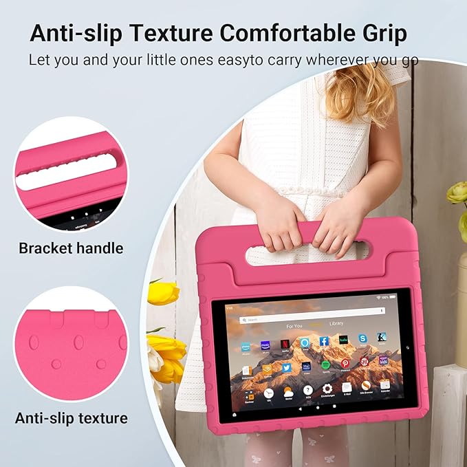 for Amazon Fire hd 10 Tablet case Kids 5th/7th/9th Generation 2015/2017/2019 ReleasedLightweight Shockproof Case with Portable Handle Stand for Amazon Kindle Fire HD 10 Tablet