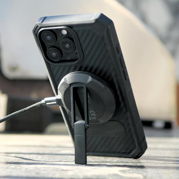 Rokform Magnetic Wireless Charger with Stand Includes USB-C to USB-C Cable (Black)