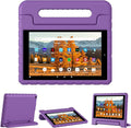 Kids Case for Amazon Kindle Fire HD 10 5th/7th/9th Generation 2015/2017/2019 Released Shockproof Protective Tablet Cases with Adjustable Handle Stand Purple