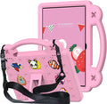 Compatible with ONN 10.1(GEN3) 2022(1000071485)/Fire HD 10 Plus(2021/2023)/Amazon Fire HD 10(2021/2023) Tablet Case Kids Case with Shoulder Strap &amp Stand Handle for Girl Kid Gift Pink