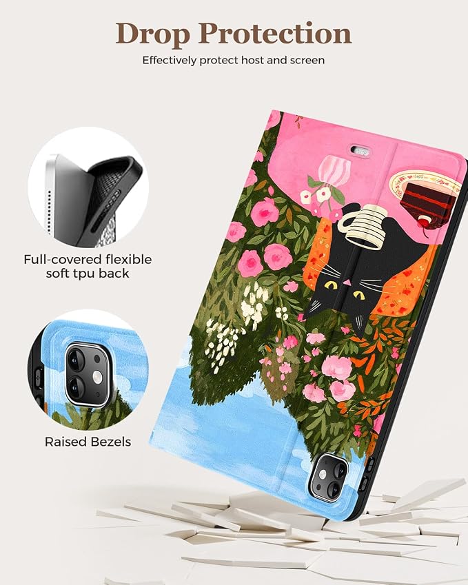 Black Cat and Floral