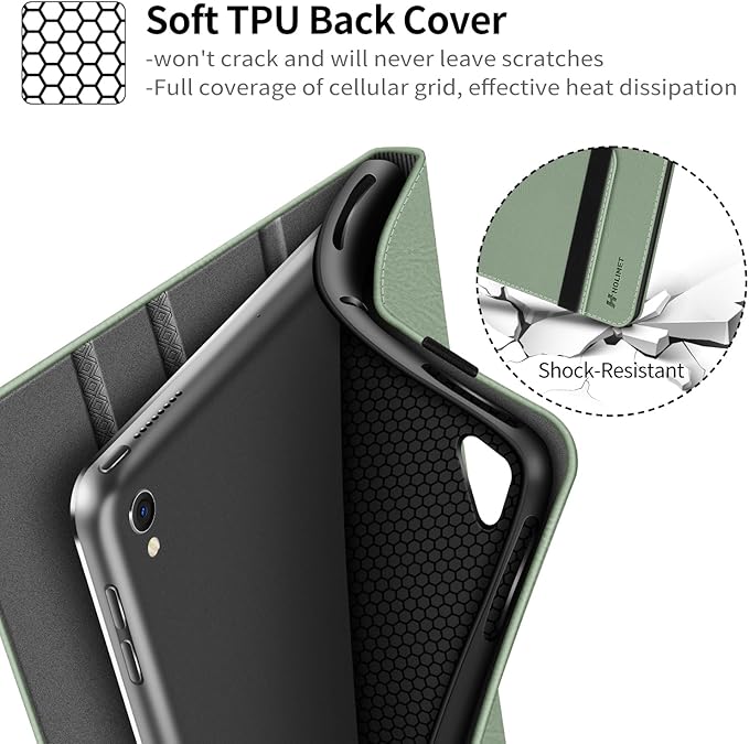 H HOLIMET Case for iPad Air 3rd Generation/iPad Pro 10.5 inch with Pencil Holder Soft TPU Stand Smart Cover Auto Wake/Sleep Stand for 10.5 iPad Air 3 2019 / iPad Pro 2017 (Green)