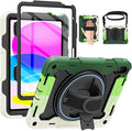 Case for iPad 11 Inch A16 11th Generation 2025 iPad 10th Generation Case 10.9 for Kids with Screen Protector 360 Kickstand Hand Strap Shoulder Strap Heavy Duty Shockproof Drop Protection