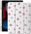 Idocolors Case for iPad 11 inch (A16 Chip) 2025 Generation 11th / iPad 10.9 inch 2022 10th Gen Built-in Pencil Holder with Soft TPU Shockproof Back Shell Auto Wake/Sleep Cherry-White