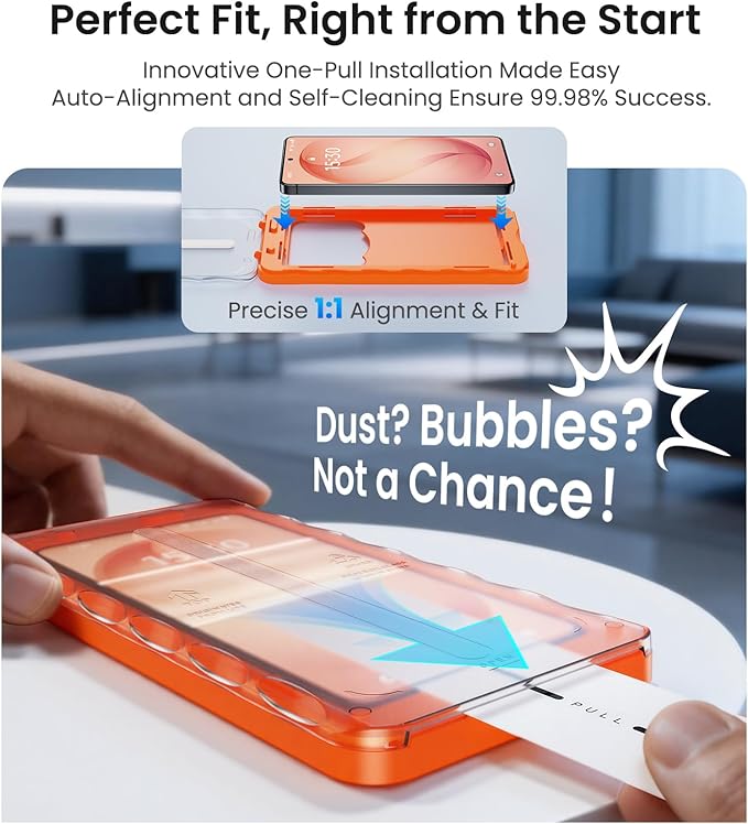 Uyiton UnBreak-Glass for Samsung Galaxy S26 Ultra Screen Protector [Ultrasonic Fingerprint Support][Auto-Alignment Frame] Scratch-Resistant Bubble-Free S26 Ultra Screen Protector 3 Pack
