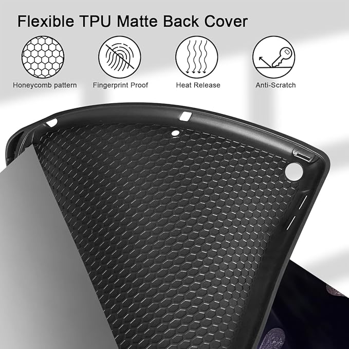 Mektron Designed Printed iPad 10.2 Case 9th Gen (2021)/ 8th Gen (2020)/ 7th Gen (2019) with Pencil Holder Slim Protective Case with Soft TPU Back Auto Wake/Sleep for iPad 10.2 Inch Butterfly