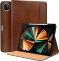 Leather Cases for IPad Pro 12.9 Case 6th/5th/4th/3rd Generation - Protective Multi-Angle Folio with Pencil Holder &amp Pocket - Auto Wake/Sleep Premium PU Leather Cover - Brown