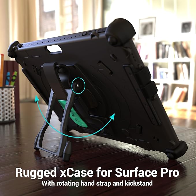 MobileDemand Full-Body Kickstand Rugged Case for Microsoft Surface Pro 910and 11–Heavy Duty Surface Pro Case with Briefcase Handle- Shock Absorbing