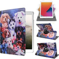 Case for ipad pro 12.9 inch 2nd &amp 1st Generation Old Model 2017/2015 MP6G2LL/A MQDA2LL/A MPLL2LL/A ML0F2LL/A ML3K2LL/A ML0N2LL/A ML0R2LL/A with Rotating Stand Auto Sleep/Wake ((Dog)