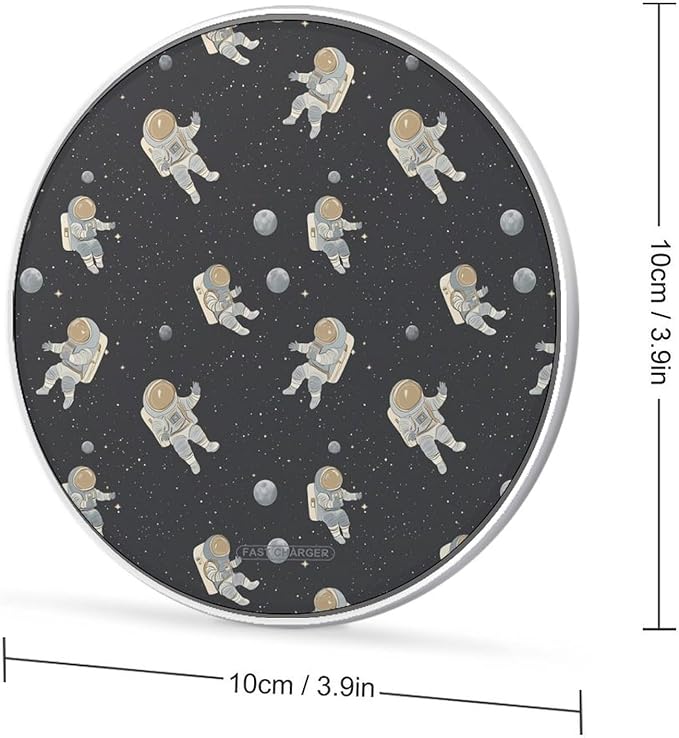 Astronaut Wireless Charger Anti-Slip Wireless Charging Pad Slim Charger Mat for Men Women