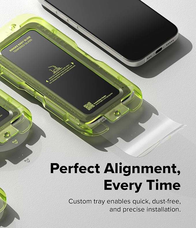 Ringke Easy Slide Tempered Glass [Super Easy to Install] Compatible with iPhone Air Screen Protector Case Friendly Shatterproof Premium 9H Hardness - 2 Pack
