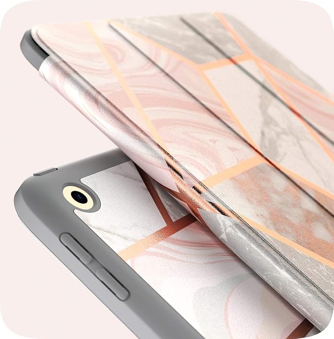 i-Blason Case for iPad 6th Generation iPad 9.7 Case 2018/2017 [Built-in Screen Protector] Full-Body Trifold [Cosmo] Smart Cover with Auto Sleep/Wake &amp Pencil Holder for Apple iPad 9.7 Inch (Marb