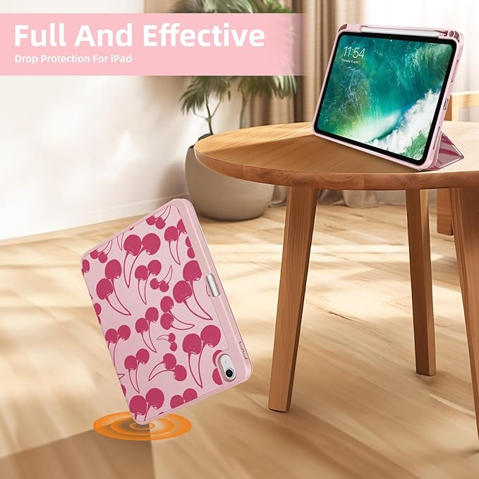 Case Compatible with iPad (A16) 11th Generation 11 Inch 2025/10th Generation 10.9 Inch 2022 Shockproof Hybrid Slim Stand Smart Cover with Pencil Holder Supports Auto Wake/Sleep Z009