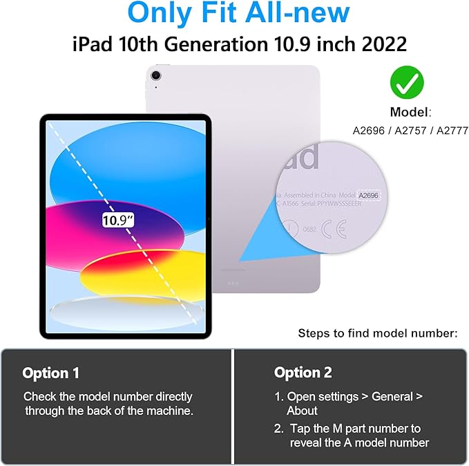 Case for iPad (A16) 11th/10th Generation Case: Protective Cover for iPad 11th Gen 11 Inch 2025 &amp10th Gen 10.9 2022 with Screen Protector- Stand- Shoulder Strap- Handle- Pencil Holder-Light Blue