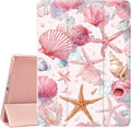 JOYLAND Pink Conch Shell Case for iPad 10th Generation Case 10.9 inch/iPad (A16) 11th Generation 11 Inch 2025 with Pencil Holder-Trifold Stand Protective Cover with Soft TPU BackPink