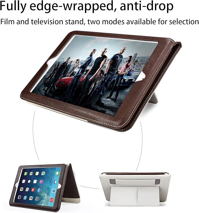Designer Compatible with iPad(A16)11th Generation Case 11 Inch 2025iPad 10th Generation Case 10.9 Inch 2022Slim Stand PU Leatherwith Pencil Holder and Soft TPU BackAuto Sleep/Wake-Dark brown
