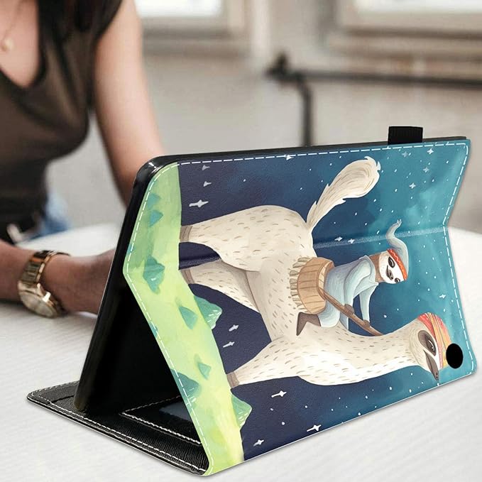 Case for All-New Amazon Fire HD 10 &amp 10 Plus Tablet 10.1 (13th/11th Generation 2023/2021 Release) Slim Stand Folio Cover with Card Slot &amp Auto Wake/Sleep - Alpaca Riding Camel