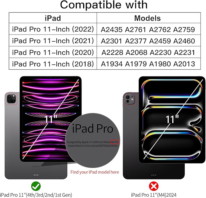 for iPad Pro 13 inch Case (M5/M4) 2025/2024 Slim Protective Cover with Apple Pencil Holder Soft TPU Back Cover for ipad pro 13 inch Trifold Stand Auto Wake/Sleep (Light Green)