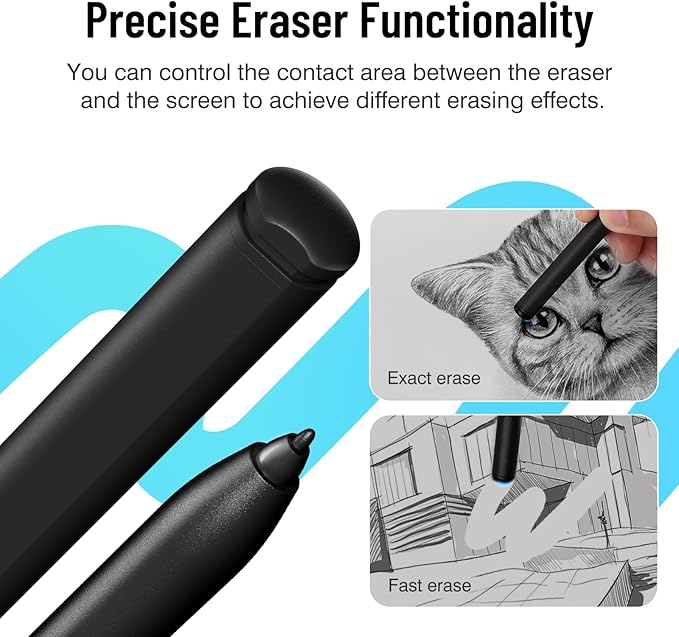 Magnetic Stylus Pen for Remarkable 2 Pen with Eraser Digital Replacement Pen for Remarkable 2 Stylus Alternative Marker Plus 4096 Pressure Sensitivity Palm Rejection Tilt Support with 5 Pen Tips
