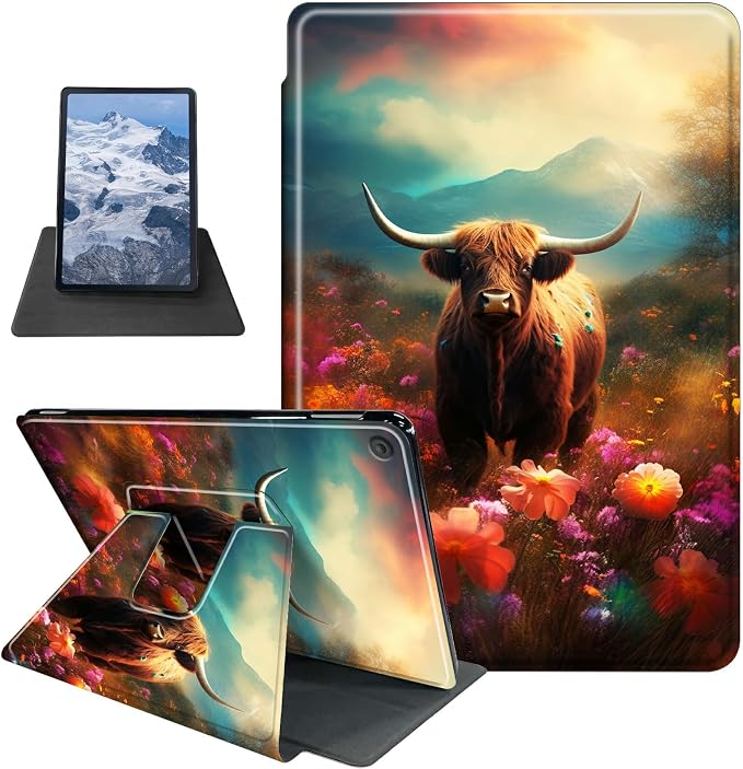 Cow in Colorful Flower
