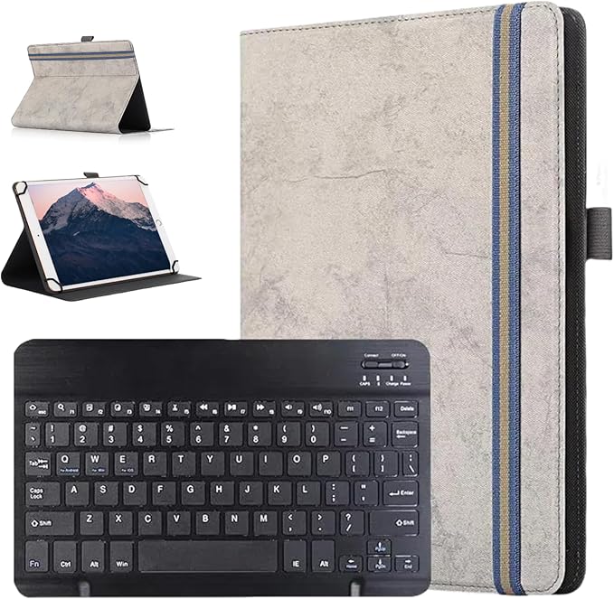 Case for T-Mobile REVVL Tab 2 10.1 Tablet 2025 – 2-in-1 Keyboard Folio with Pen Holder Corner Protection Adjustable Viewing Angles (Gray T-Mobile Revvl Tab 2 Case)