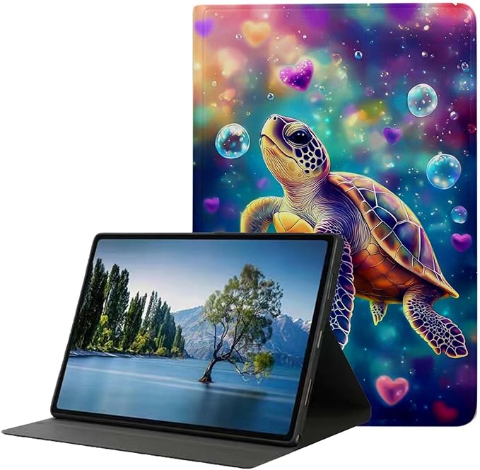 for iPad Air 3 10.5 2019/iPad Pro 10.5 2017 CasePU Leather Cover with Auto Wake/SleepMulti-Angle Viewing Adjustable Stand.Sea Turtle