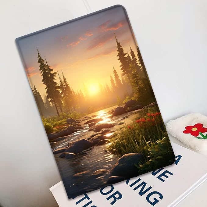 Scene Sunset Water Forest